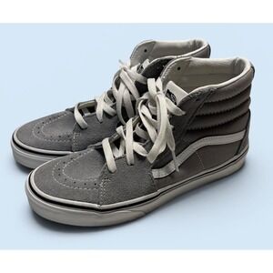 Vans Sk8-Hi Skate Tapered Women's Size 5 Gray White Stripe Sneakers Shoes
